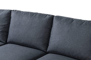 Peppe 4-seters Venstrevendt L-formet Sjeselongsofa i Stoff - Mørk grå - Møbler - Sofaer - Sofaer med sjeselong - 4 seters sofa med divan