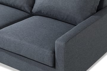 Peppe 4-seters Venstrevendt L-formet Sjeselongsofa i Stoff - Mørk grå - Møbler - Sofaer - Sofaer med sjeselong - 4 seters sofa med divan