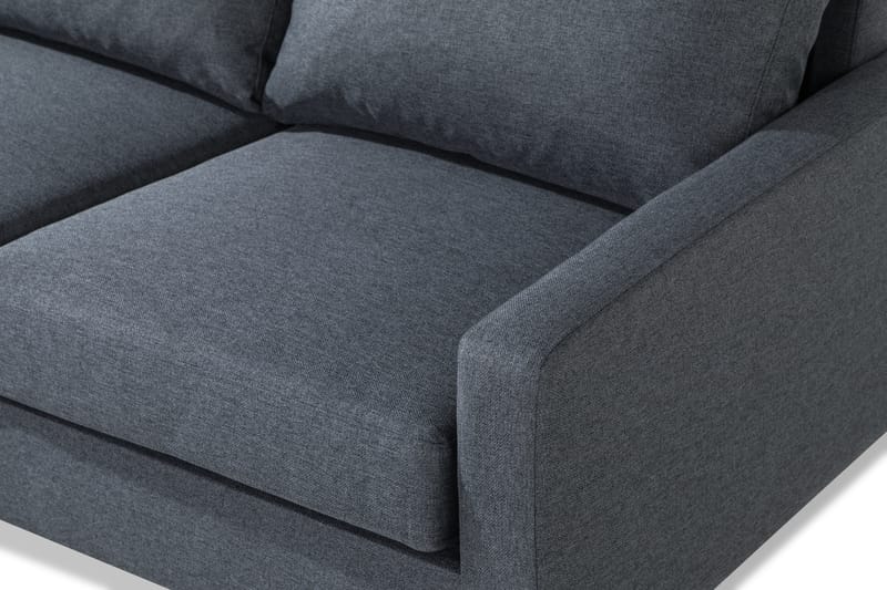 Peppe 4-seters Venstrevendt L-formet Sjeselongsofa i Stoff - Mørk grå - Møbler - Sofaer - Sofaer med sjeselong - 4 seters sofa med divan
