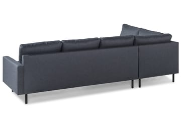 Peppe 4-seters Venstrevendt L-formet Sjeselongsofa i Stoff - Mørk grå - Møbler - Sofaer - Sofaer med sjeselong - 4 seters sofa med divan