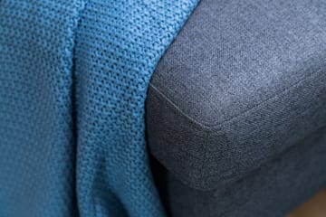 Peppe 4-seters Venstrevendt L-formet Sjeselongsofa i Stoff - Mørk grå - Møbler - Sofaer - Sofaer med sjeselong - 4 seters sofa med divan