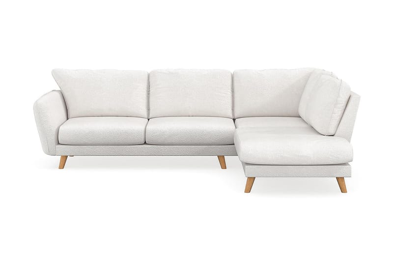 Sjeselongsofa Colt Lyx Høyre - Hvit|Bouclé - 4 seters sofa med divan - Sofaer med sjeselong