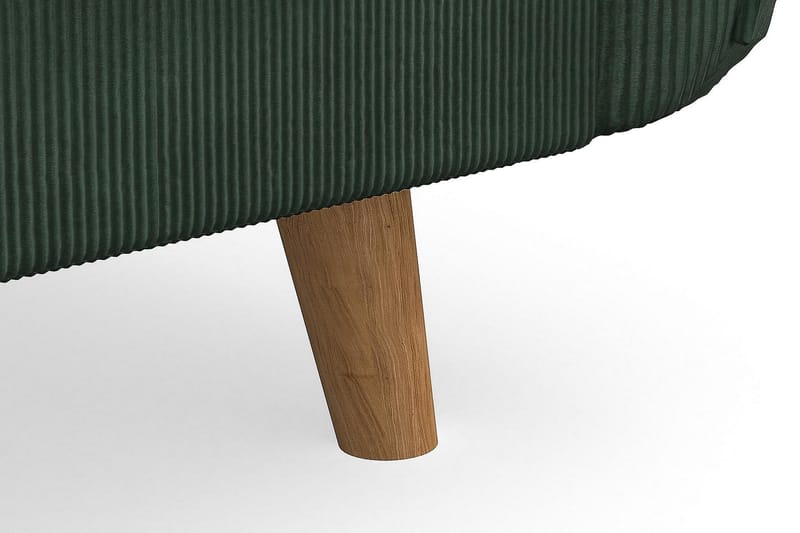Sjeselongsofa Colt Lyx Høyre - Mørk grønn Kordfløyel - 4 seters sofa med divan - Sofaer med sjeselong
