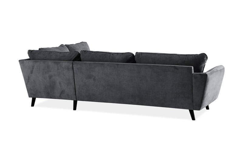 Sjeselongsofa Colt Lyx Høyre - Mørkegrå - 4 seters sofa med divan - Sofaer med sjeselong