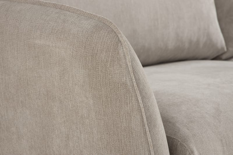 Sjeselongsofa Colt Lyx Venstre - Beige/Eik - 4 seters sofa med divan - Sofaer med sjeselong