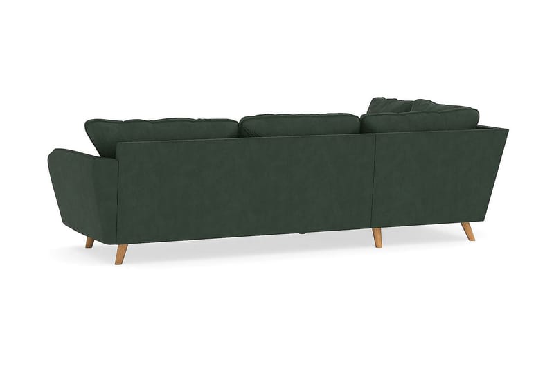 Sjeselongsofa Colt Lyx Venstre - Mørk grønn Kordfløyel - 4 seters sofa med divan - Sofaer med sjeselong