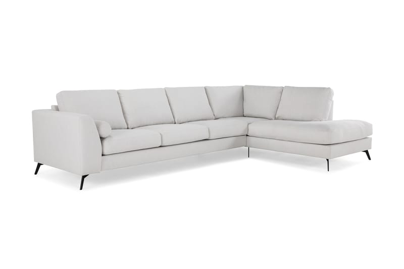 Sofa Friday Lyx 4-seter med Sjeselong Høyre - Linbeige - 4 seters sofa med divan - Sofaer med sjeselong