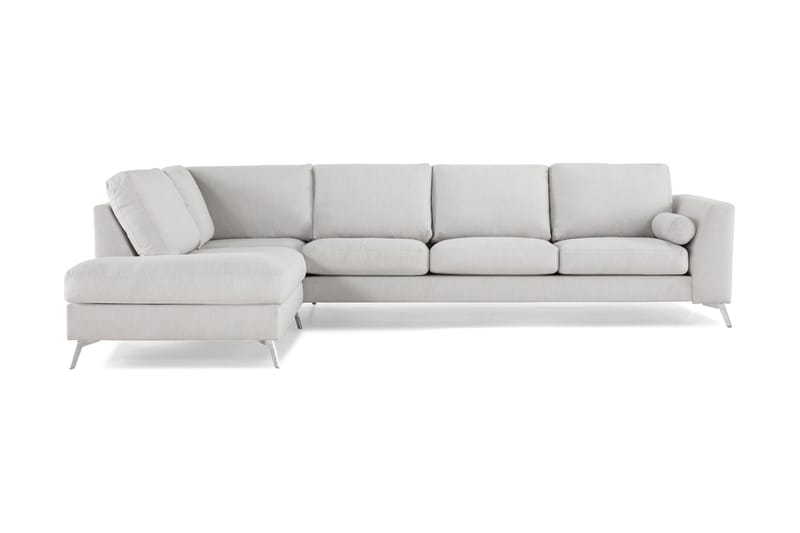 Sofa Friday Lyx 4-seter med Sjeselong Venstre - Linbeige - 4 seters sofa med divan - Sofaer med sjeselong