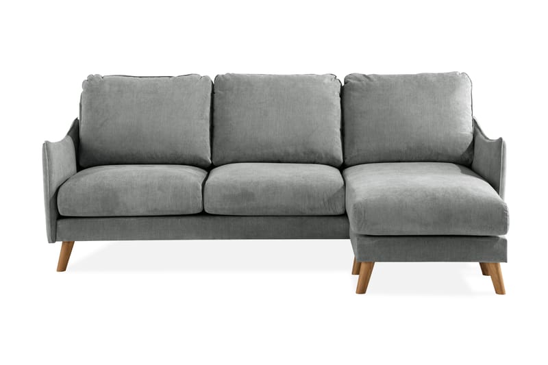 Trend Lyx 3-seter Divansofa Høyre - Grå/Eik - Møbler - Sofaer - Sofaer med sjeselong - 4 seters sofa med divan