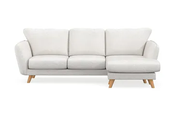 Trend Lyx 3-seter Divansofa Høyre - Hvit|Bouclé - Møbler - Sofaer - Sofaer med sjeselong - 4 seters sofa med divan
