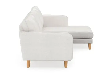 Trend Lyx 3-seter Divansofa Høyre - Hvit|Bouclé - Møbler - Sofaer - Sofaer med sjeselong - 4 seters sofa med divan