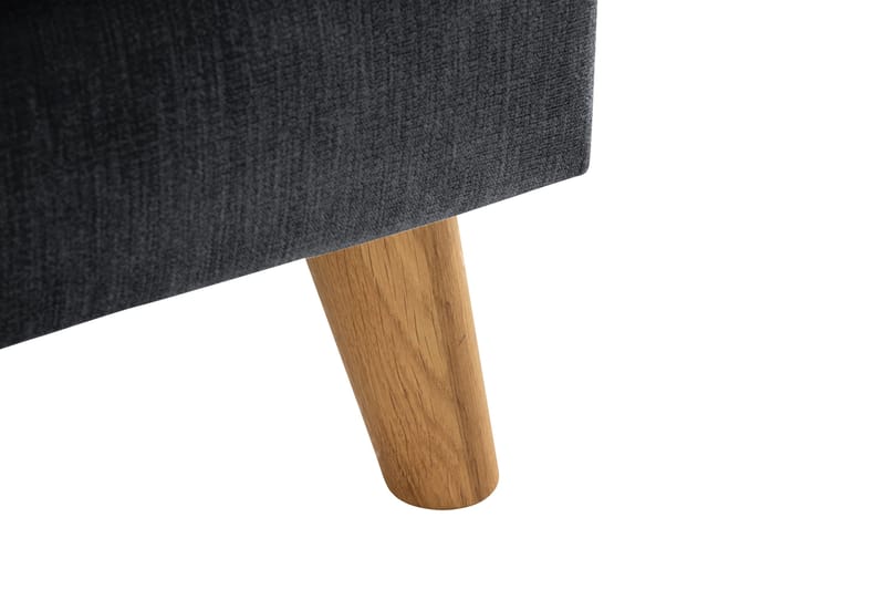 Trend Lyx 3-seter Divansofa Høyre - Mørkegrå/Eik - Møbler - Sofaer - Sofaer med sjeselong - 4 seters sofa med divan