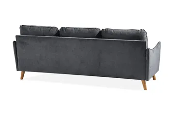 Trend Lyx 3-seter Divansofa Høyre - Mørkegrå/Eik - Møbler - Sofaer - Sofaer med sjeselong - 4 seters sofa med divan
