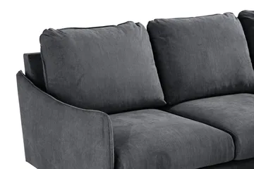 Trend Lyx 3-seter Divansofa Høyre - Mørkegrå/Eik - Møbler - Sofaer - Sofaer med sjeselong - 4 seters sofa med divan
