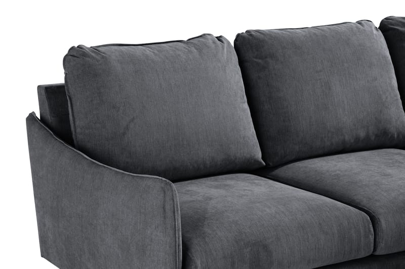 Trend Lyx 3-seter Divansofa Høyre - Mørkegrå/Eik - Møbler - Sofaer - Sofaer med sjeselong - 4 seters sofa med divan
