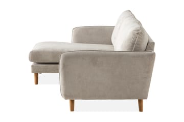Trend Lyx 3-seter Divansofa Venstre - Beige/Eik - Møbler - Sofaer - Sofaer med sjeselong - 4 seters sofa med divan