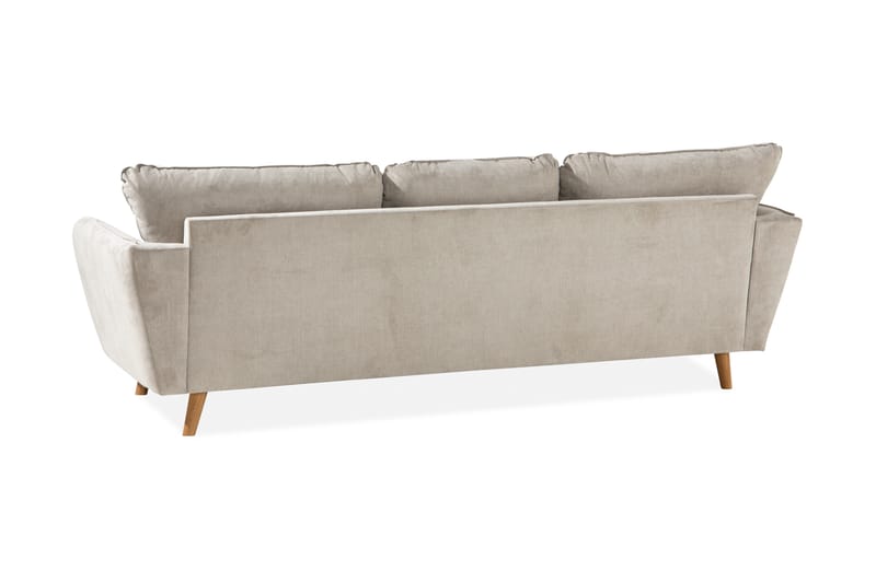 Trend Lyx 3-seter Divansofa Venstre - Beige/Eik - Møbler - Sofaer - Sofaer med sjeselong - 4 seters sofa med divan