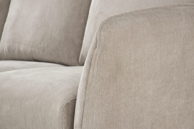 Trend Lyx 3-seter Divansofa Venstre - Beige/Eik - Møbler - Sofaer - Sofaer med sjeselong - 4 seters sofa med divan