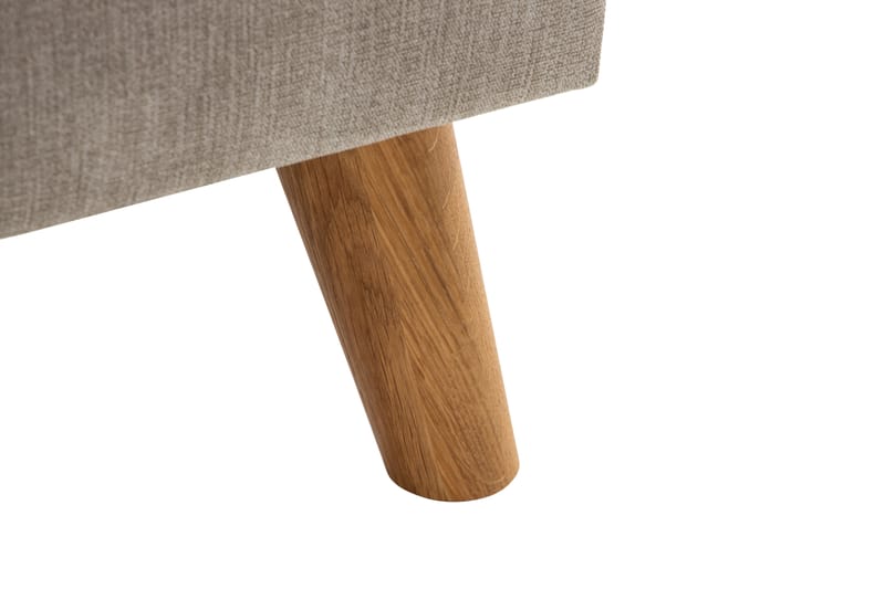 Trend Lyx 3-seter Divansofa Venstre - Beige/Eik - Møbler - Sofaer - Sofaer med sjeselong - 4 seters sofa med divan