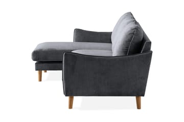 Trend Lyx 3-seter Divansofa Venstre - Mørkegrå/Eik - Møbler - Sofaer - Sofaer med sjeselong - 4 seters sofa med divan