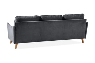 Trend Lyx 3-seter Divansofa Venstre - Mørkegrå/Eik - Møbler - Sofaer - Sofaer med sjeselong - 4 seters sofa med divan