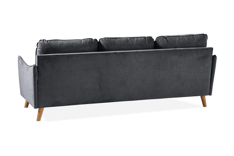 Trend Lyx 3-seter Divansofa Venstre - Mørkegrå/Eik - Møbler - Sofaer - Sofaer med sjeselong - 4 seters sofa med divan
