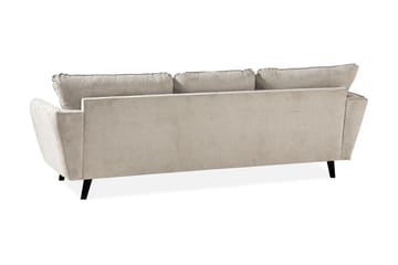 Trend Lyx 3-seter Venstrevendt L-formet Divansofa i Stoff - Beige - Møbler - Sofaer - Sofaer med sjeselong - 4 seters sofa med divan