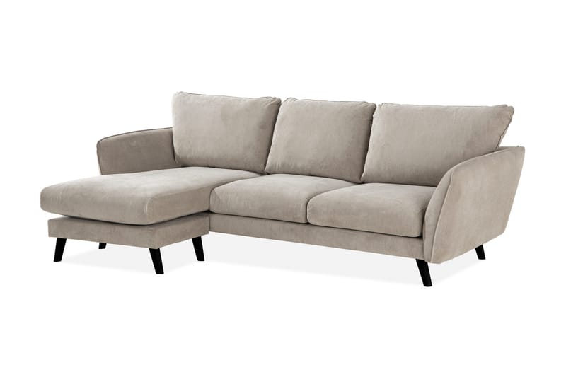 Trend Lyx 3-seter Venstrevendt L-formet Divansofa i Stoff - Beige - Møbler - Sofaer - Sofaer med sjeselong - 4 seters sofa med divan