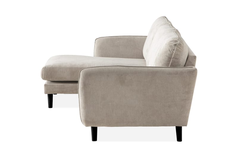 Trend Lyx 3-seter Venstrevendt L-formet Divansofa i Stoff - Beige - Møbler - Sofaer - Sofaer med sjeselong - 4 seters sofa med divan