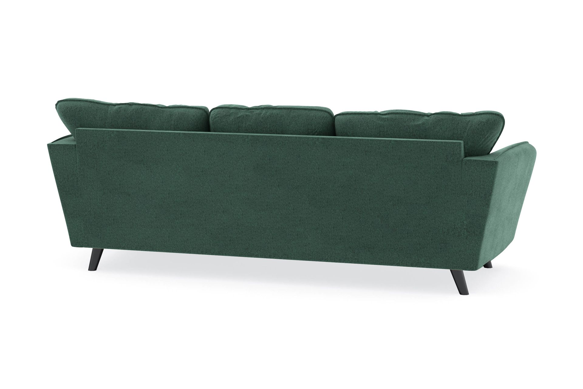 Trend Lyx 3-seters Høyrevendt L-formet Sjeselongsofa i Fløyel - Mørkegrønn - Møbler - Sofaer - Sofaer med sjeselong - 4 seters sofa med divan