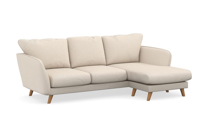 Trend Lyx 3-seters Høyrevendt L-formet Sjeselongsofa i Manchester - Beige - Møbler - Sofaer - Sofaer med sjeselong - 4 seters sofa med divan