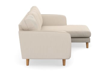 Trend Lyx 3-seters Høyrevendt L-formet Sjeselongsofa i Manchester - Beige - Møbler - Sofaer - Sofaer med sjeselong - 4 seters sofa med divan