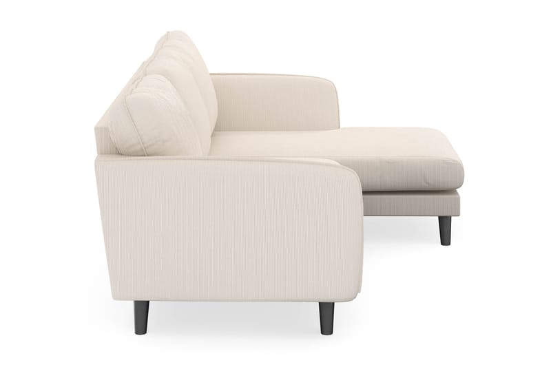 Trend Lyx 3-seters Høyrevendt L-formet Sjeselongsofa i Manchester - Beige - Møbler - Sofaer - Sofaer med sjeselong - 4 seters sofa med divan