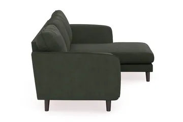 Trend Lyx 3-seters Høyrevendt L-formet Sjeselongsofa i Manchester - Mørkegrønn - Møbler - Sofaer - Sofaer med sjeselong - 4 seters sofa med divan
