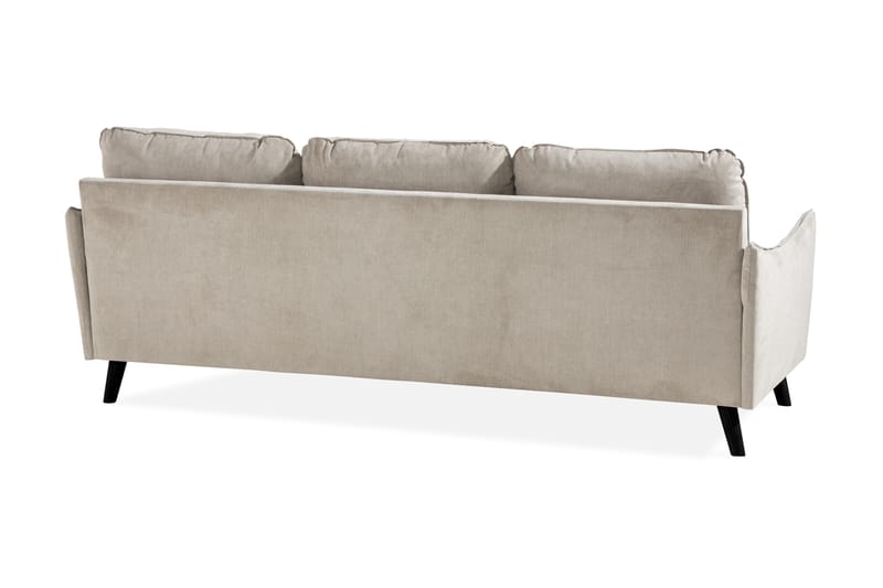 Trend Lyx 3-seters Høyrevendt L-formet Sjeselongsofa i Stoff - Beige - Møbler - Sofaer - Sofaer med sjeselong - 4 seters sofa med divan