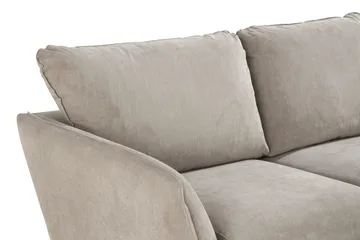 Trend Lyx 3-seters Høyrevendt L-formet Sjeselongsofa i Stoff - Beige - Møbler - Sofaer - Sofaer med sjeselong - 4 seters sofa med divan