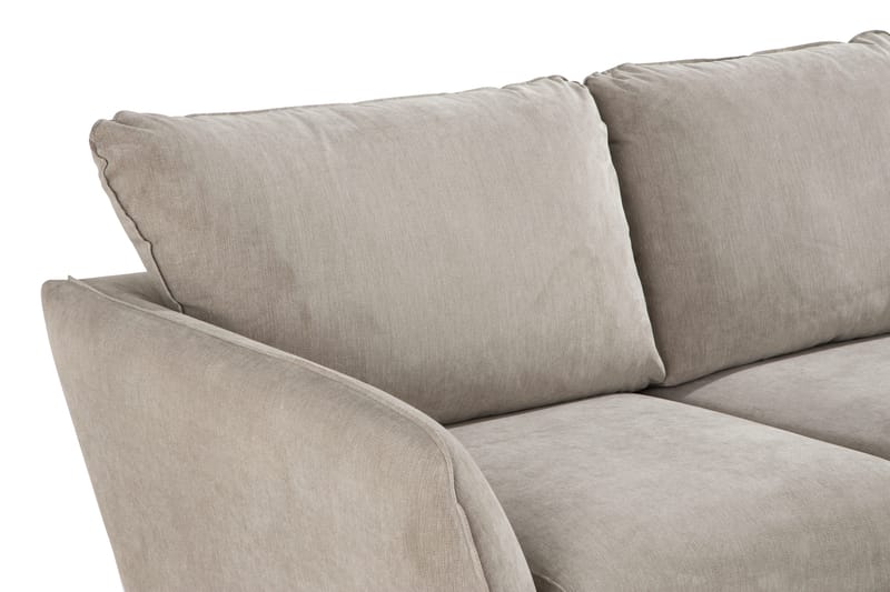 Trend Lyx 3-seters Høyrevendt L-formet Sjeselongsofa i Stoff - Beige - Møbler - Sofaer - Sofaer med sjeselong - 4 seters sofa med divan