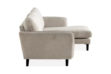 Trend Lyx 3-seters Høyrevendt L-formet Sjeselongsofa i Stoff - Beige - Møbler - Sofaer - Sofaer med sjeselong - 4 seters sofa med divan