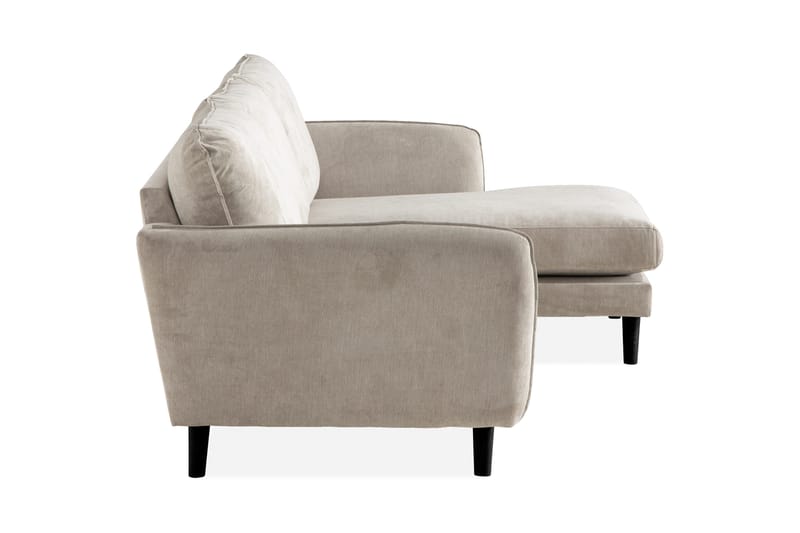 Trend Lyx 3-seters Høyrevendt L-formet Sjeselongsofa i Stoff - Beige - Møbler - Sofaer - Sofaer med sjeselong - 4 seters sofa med divan