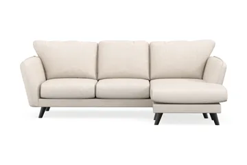 Trend Lyx 3-seters Høyrevendt L-formet Sjeselongsofa i Stoff - Beige - Møbler - Sofaer - Sofaer med sjeselong - 4 seters sofa med divan