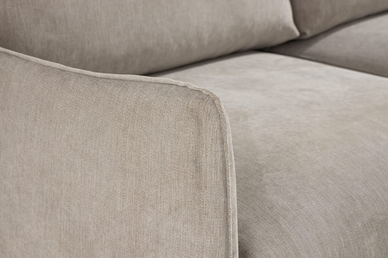 Trend Lyx 3-seters Høyrevendt L-formet Sjeselongsofa i Stoff - Beige - Møbler - Sofaer - Sofaer med sjeselong - 4 seters sofa med divan