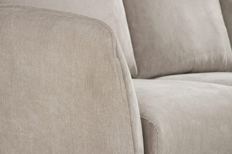 Trend Lyx 3-seters Høyrevendt L-formet Sjeselongsofa i Stoff - Beige - Møbler - Sofaer - Sofaer med sjeselong - 4 seters sofa med divan