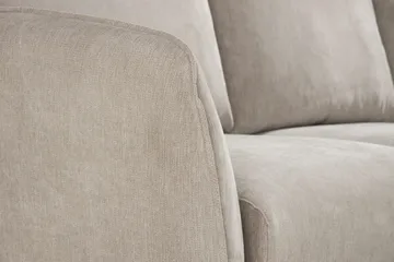 Trend Lyx 3-seters Høyrevendt L-formet Sjeselongsofa i Stoff - Beige - Møbler - Sofaer - Sofaer med sjeselong - 4 seters sofa med divan