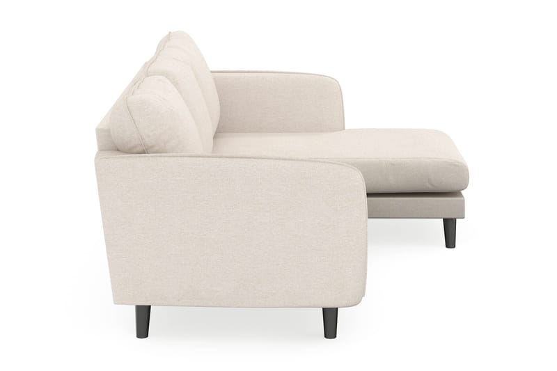 Trend Lyx 3-seters Høyrevendt L-formet Sjeselongsofa i Stoff - Beige - Møbler - Sofaer - Sofaer med sjeselong - 4 seters sofa med divan