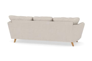 Trend Lyx 3-seters Høyrevendt L-formet Sjeselongsofa i Stoff - Beige - Møbler - Sofaer - Sofaer med sjeselong - 4 seters sofa med divan