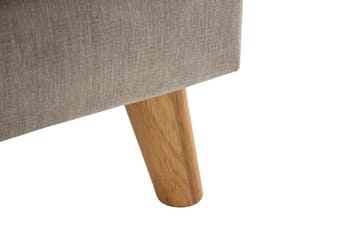 Trend Lyx 3-seters Høyrevendt L-formet Sjeselongsofa i Stoff - Beige - Møbler - Sofaer - Sofaer med sjeselong - 4 seters sofa med divan