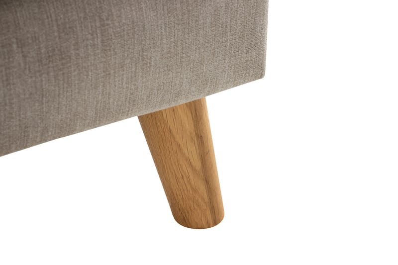 Trend Lyx 3-seters Høyrevendt L-formet Sjeselongsofa i Stoff - Beige - Møbler - Sofaer - Sofaer med sjeselong - 4 seters sofa med divan