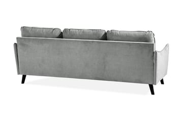Trend Lyx 3-seters Høyrevendt L-formet Sjeselongsofa i Stoff - Grå - Møbler - Sofaer - Sofaer med sjeselong - 4 seters sofa med divan