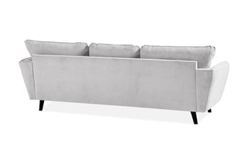 Trend Lyx 3-seters Høyrevendt L-formet Sjeselongsofa i Stoff - Lys grå - Møbler - Sofaer - Sofaer med sjeselong - 4 seters sofa med divan
