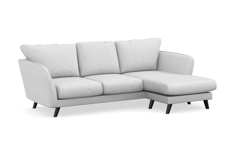Trend Lyx 3-seters Høyrevendt L-formet Sjeselongsofa i Stoff - Lys grå - Møbler - Sofaer - Sofaer med sjeselong - 4 seters sofa med divan